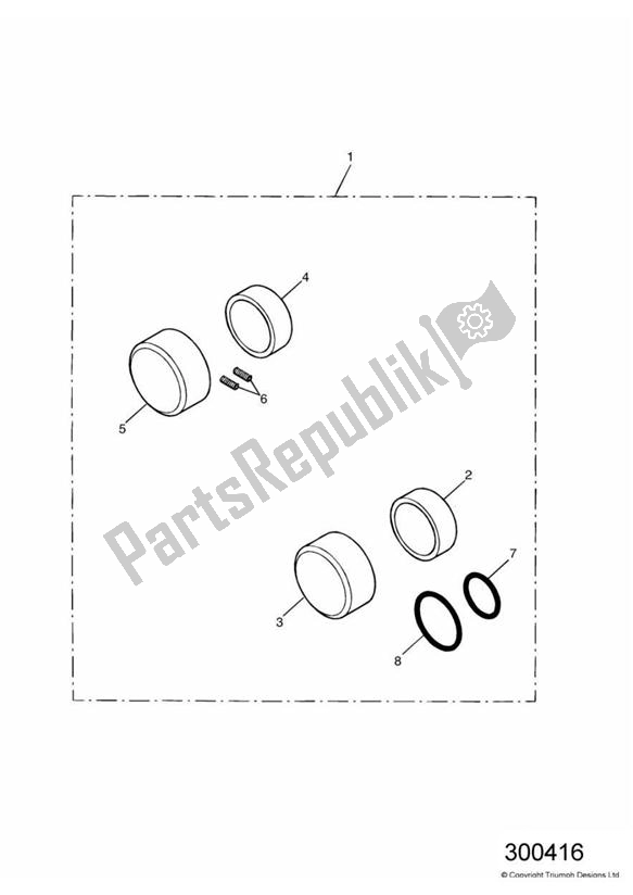 All parts for the Axle Nut Covers, Bnvl Classic of the Triumph America Carburettor 790 2002 - 2007